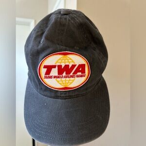 TWA Black Baseball Cap